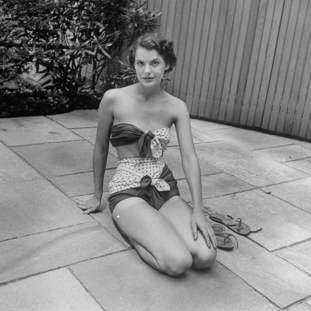 #13 Jean Patchett in a bathing suit, 1949.