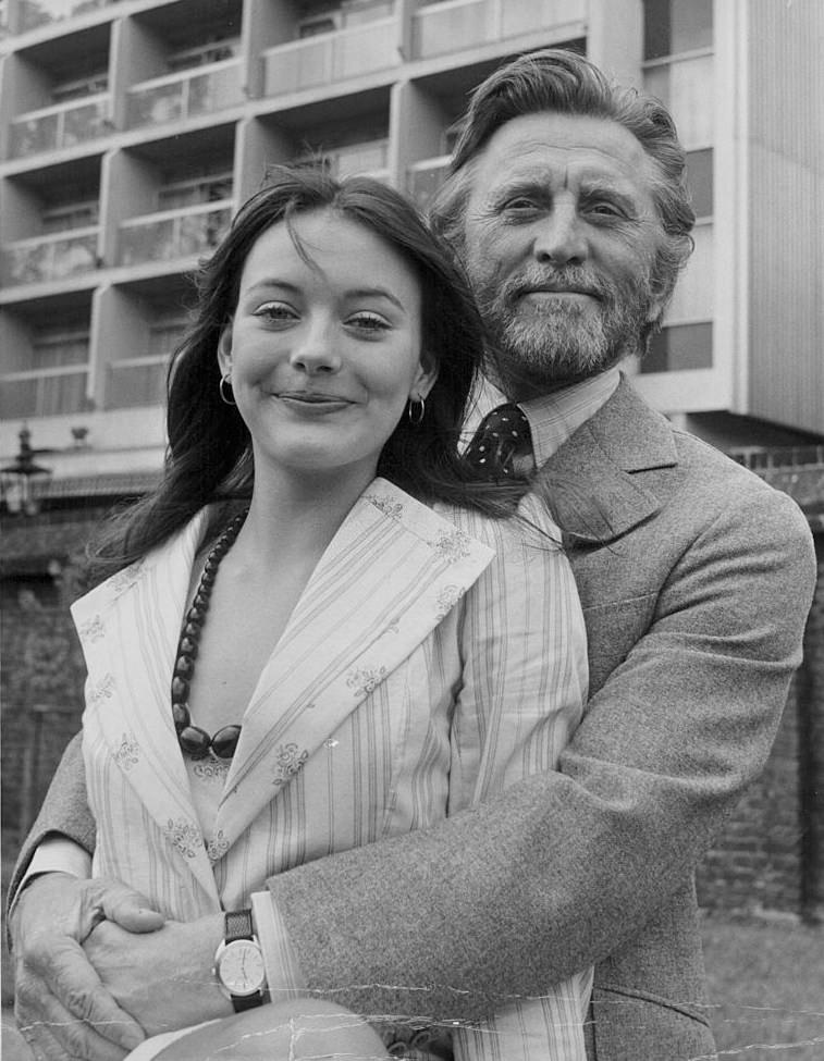 #14 Lesley Ann Down with Kirk Douglas, 1972.