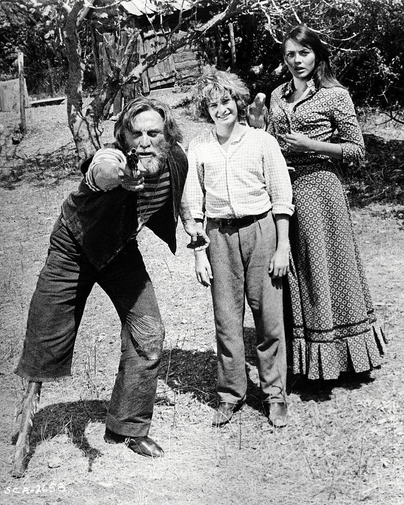 #19 Lesley-Anne Down with Kirk Douglas and Mark Lester in ‘Scalawag’, 1973.