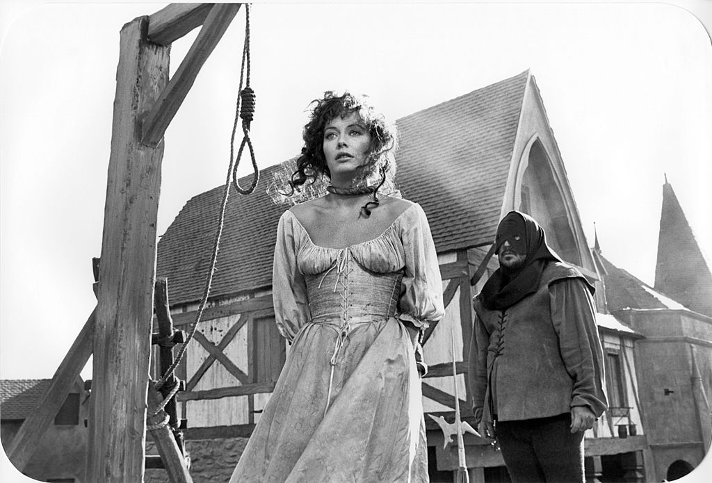 #40 Lesley-Anne Down as Esmeralda in the film ‘The Hunchback of Notre Dame’, aka ‘Hunchback’, 1982.