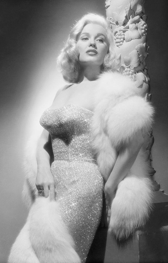 #15 Mamie Van Doren in Fur and Evening Dress, 1954.