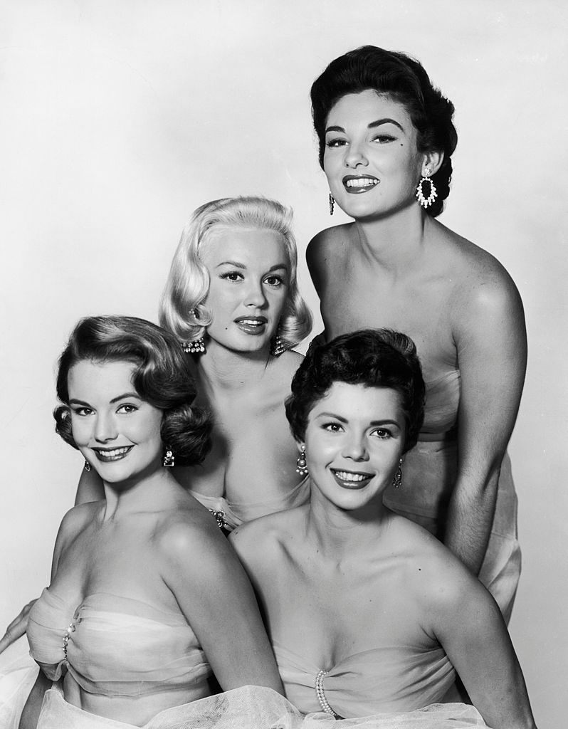 #6 Mamie Van Doren with Myrna Hansen, Colleen Millerm and Allison Hayes for the cover photo, 1954