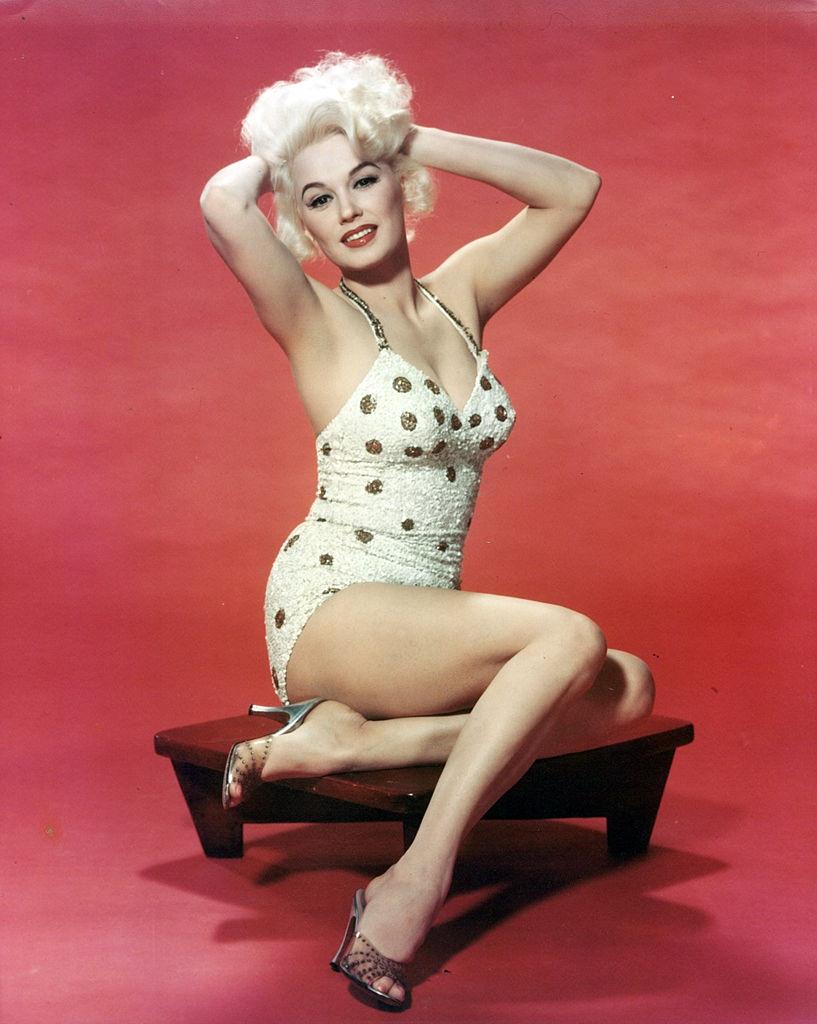 #54 Mamie Van Doren in publicity portrait for the film ‘The Second Greatest Sex’, 1955.