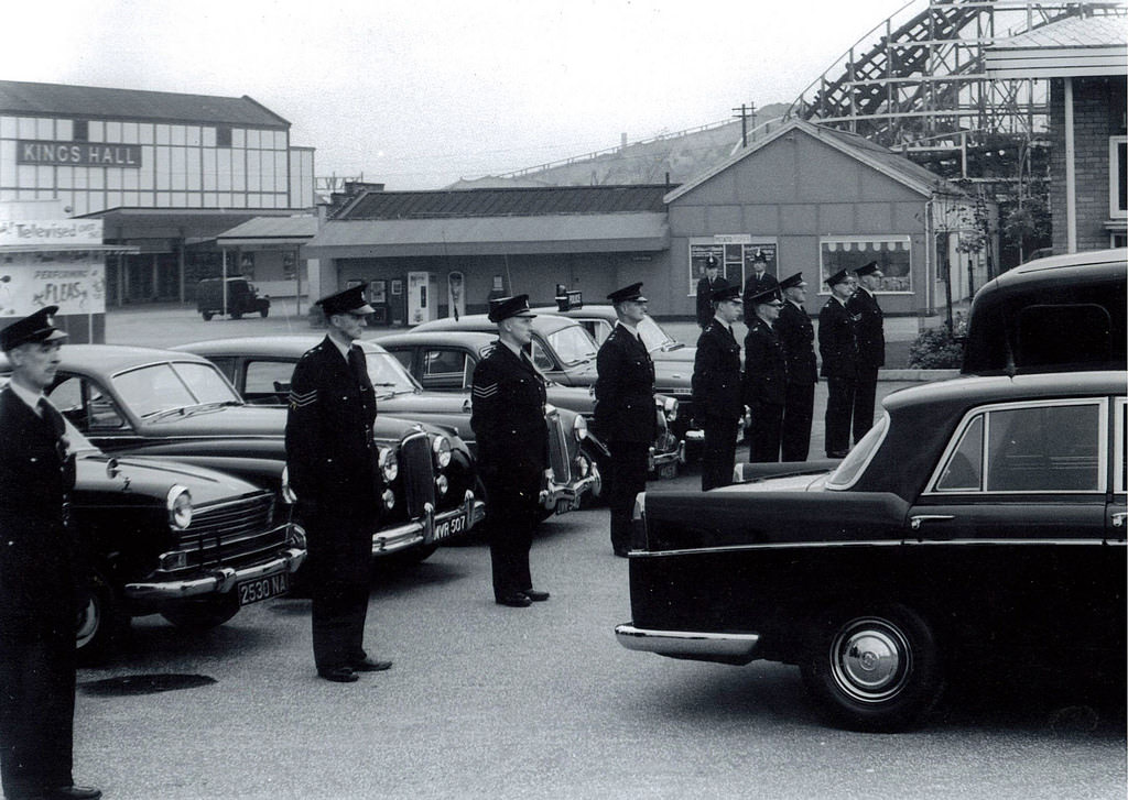 #16 Officers of Manchester City Police await review by Her Majesty’s Inspectorate of Constabulary (HMIC) at the famous Belle Vue complex on Hyde Road, 1959
