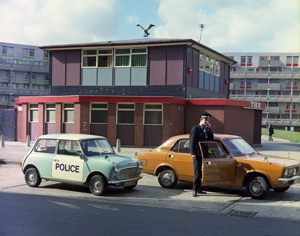 #52 The Bay City Rollers, Mud and Showaddywaddy may have been riding high in the charts but it was just another day on patrol for this Greater Manchester Police officer back, 1975