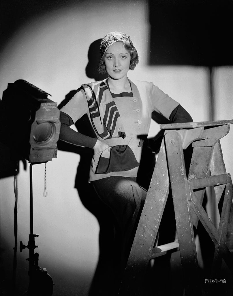 #65 Marlene Dietrich during the filming of ‘Morocco’, 1930.