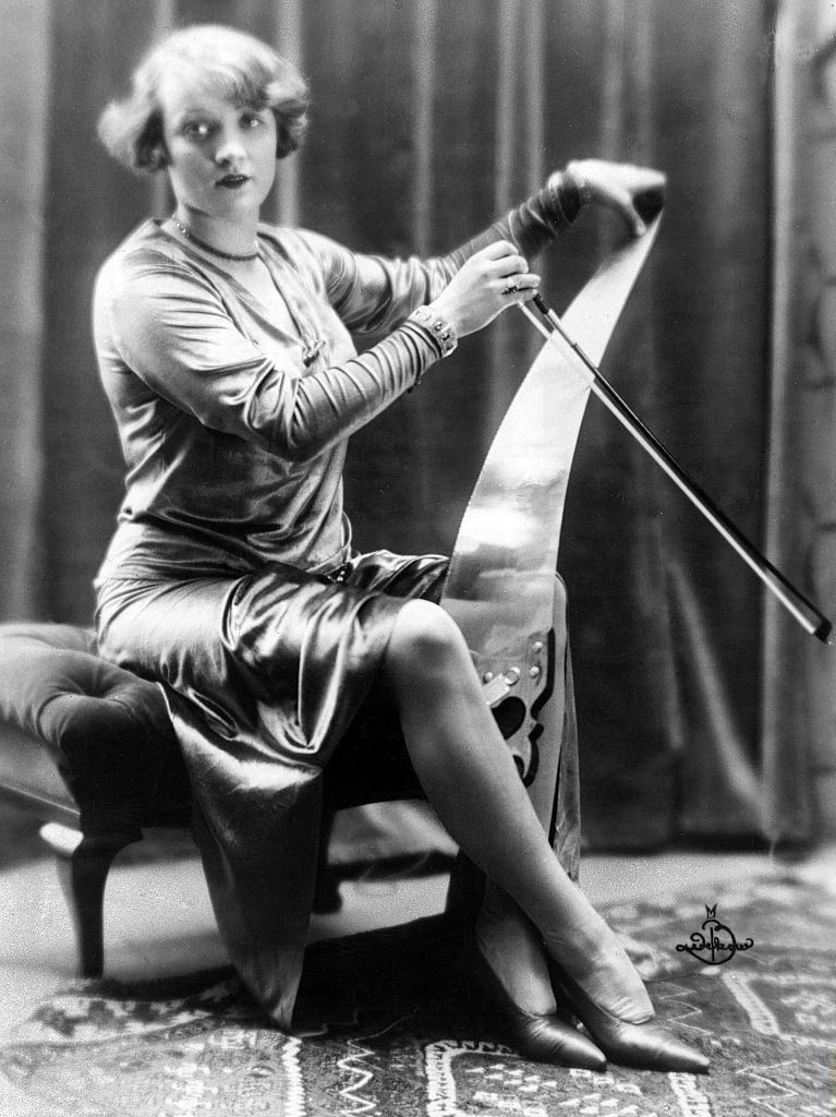 #38 Marlene Dietrich in a scene from the movie ‘Cafe Elektric’, 1927