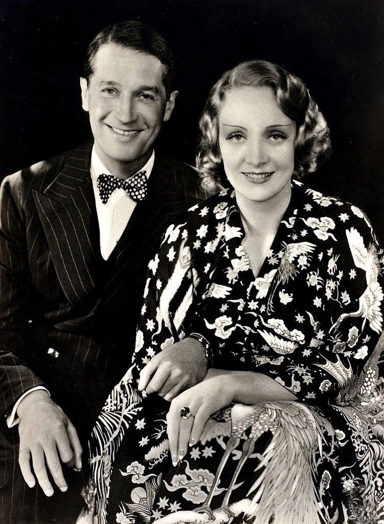 #26 Marlene Dietrich with Maurice Chevalier, 1932.