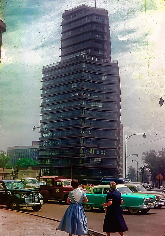 #3 Buildings along the Reforma in Mexico City between 1955 and 1957
