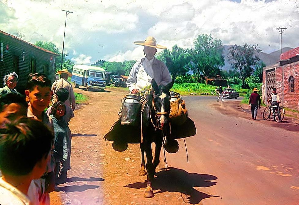 #23 Man on murro on the streets of Mexico, 1950s