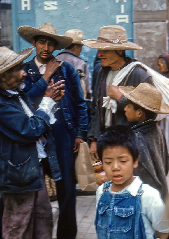 #37 On the street near the marketplace in Mexico, 1958