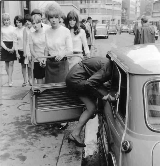 Fifteen Young Women About to Break the World Record for Passengers in a Mini, 1966 Weird