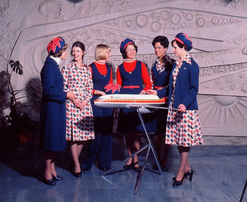 #24 Air Hostess Uniform 1975 Red and Blue