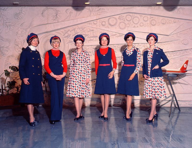 #25 Air Hostess Uniform 1975 Red and Blue