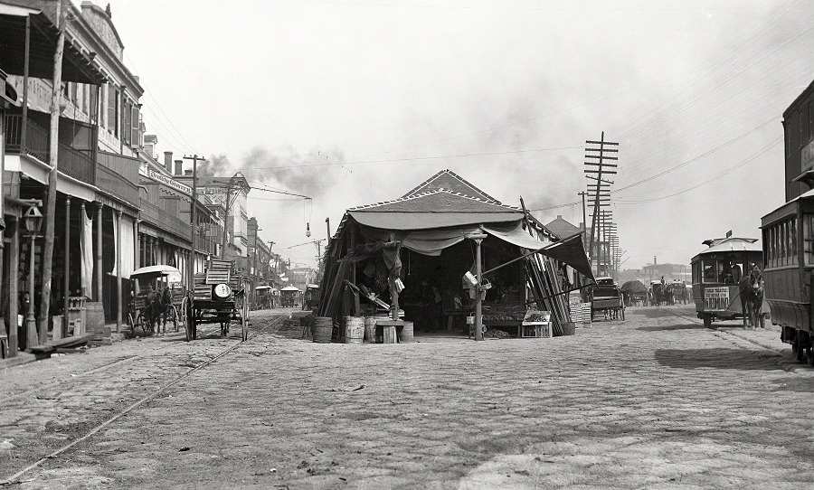 #2 The old French Market, New Orleans, 1890s.