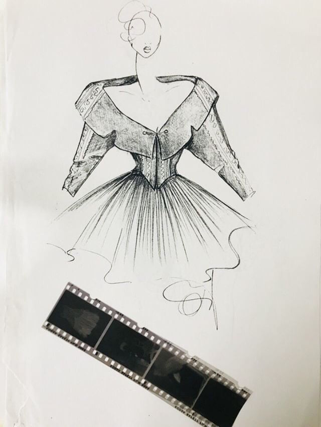 #3 Fashion sketch and negatives of Ola Hudson