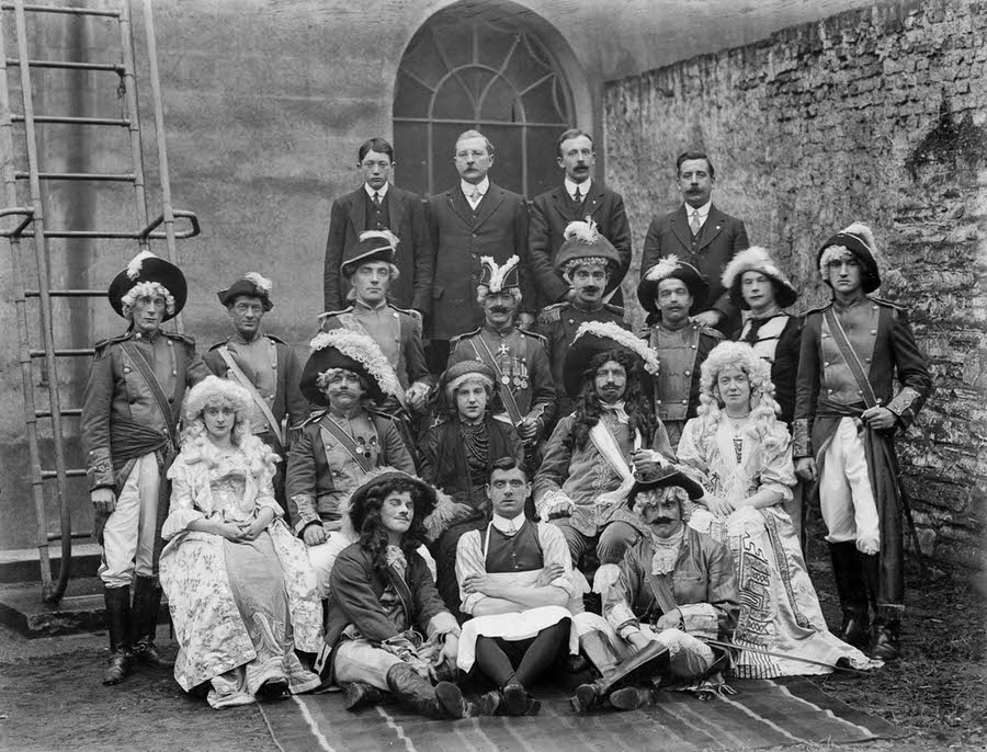 #21 People in costume at the Theatre Royal in Waterford, 1914.