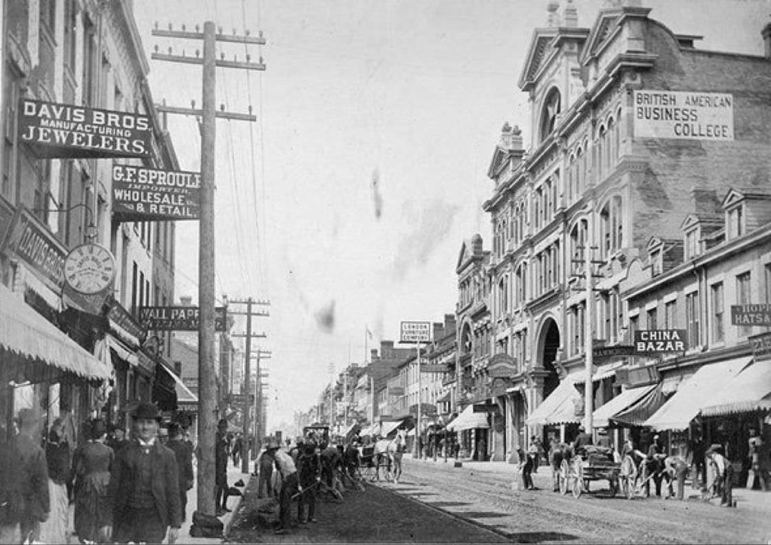 #9 The Yonge Street Arcade in Toronto, 1880s.