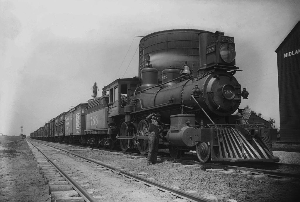#21 4-4-0 American Locomotive in Ontario, 1890s.