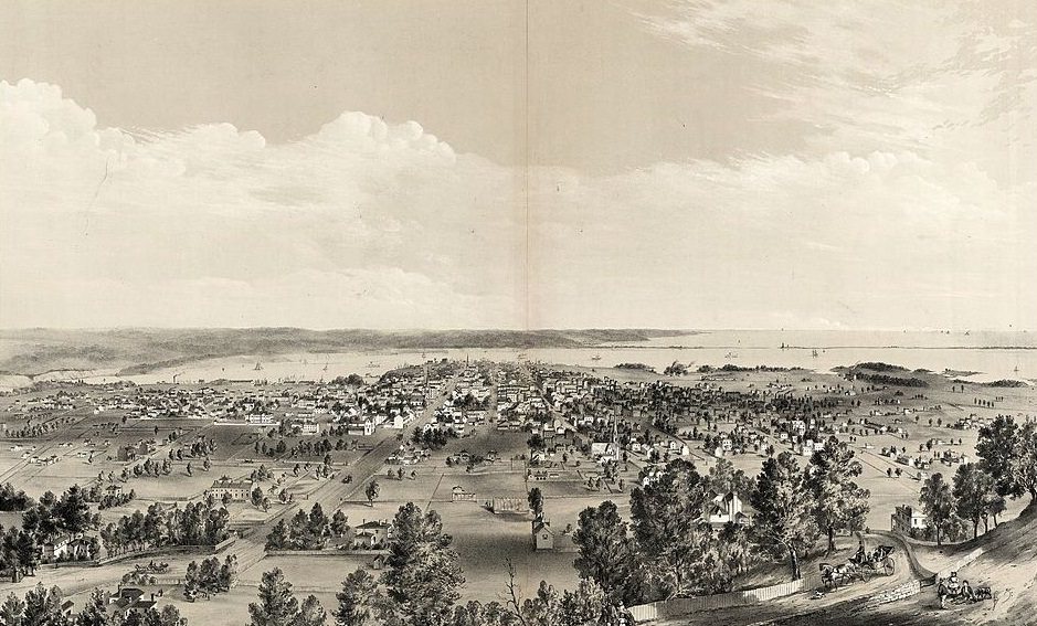 #2 Bird’s Eye View Of Hamilton, Ontario, 1859.