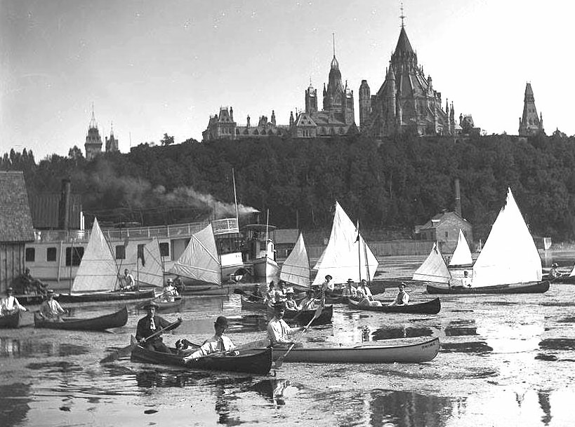 #17 Sailing canoes on the Ottawa River, 1889