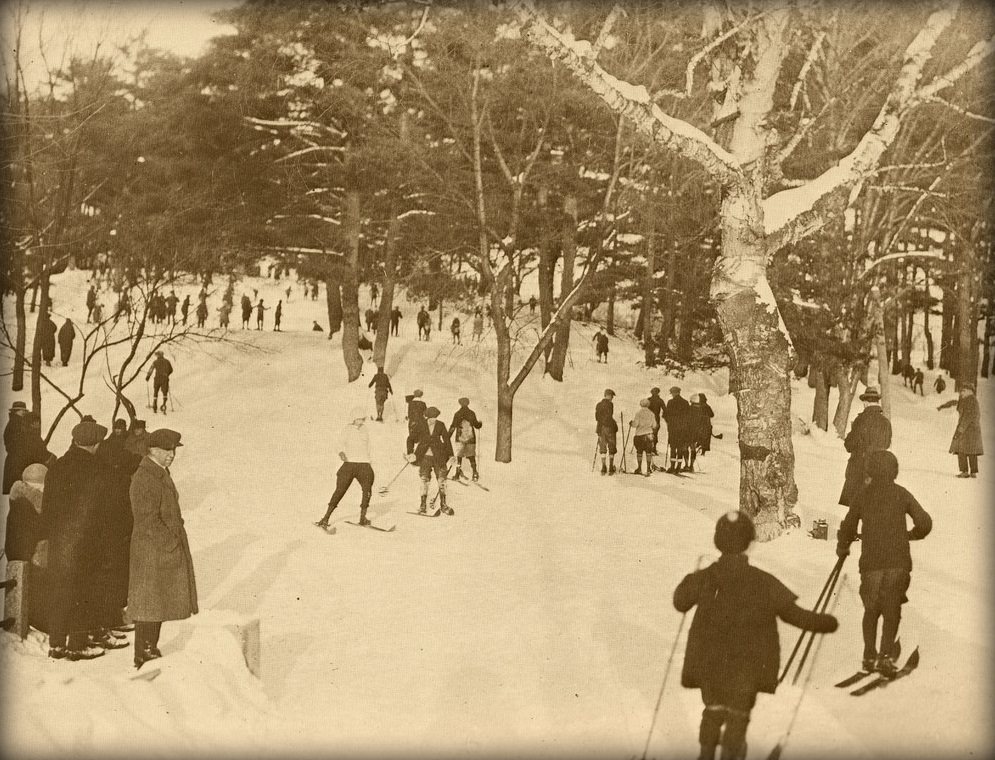 #8 Skiing in Rockcliffe Park, 1890s