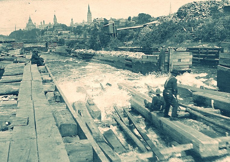 #50 Timber Slide in Ottawa, 1890s