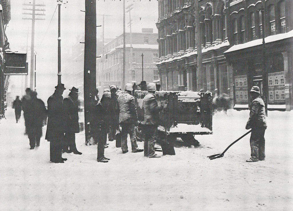 #78 Snow clearing on Sparks St. in Ottawa, 1899