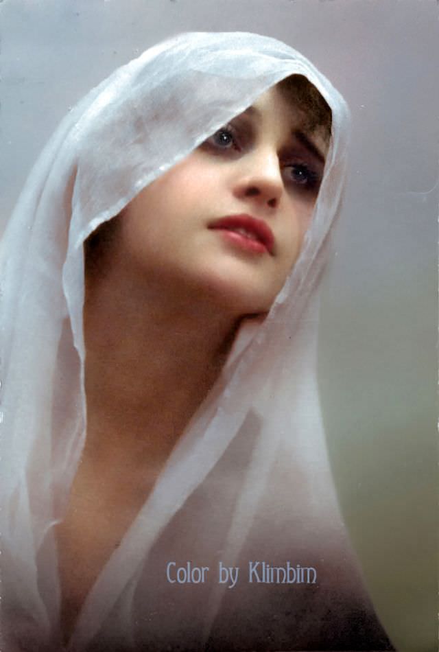 Vera Kholodnaya, Russian silent movie star, 1918