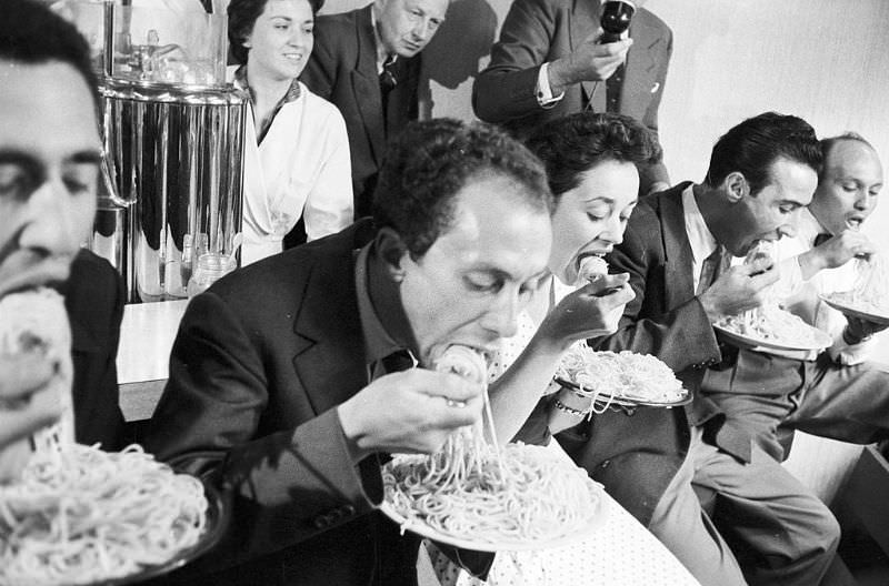 #25 Pasta eating contest, 1956.