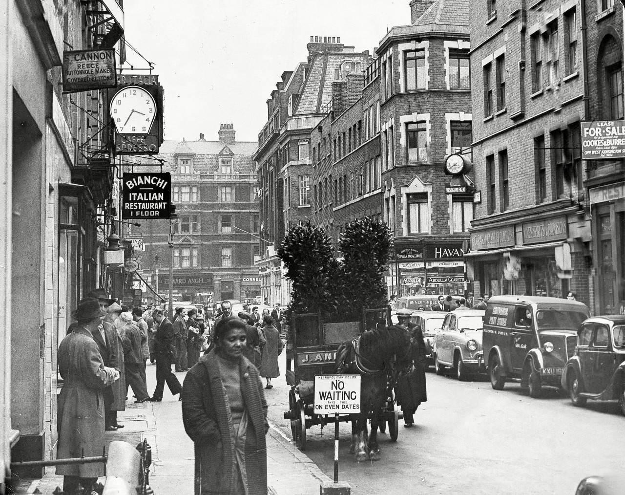 #3 Frith Street in Soho, April 1955.