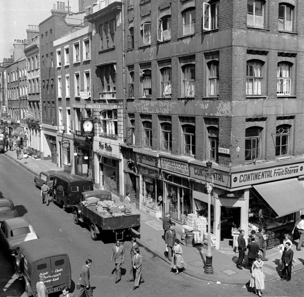 #6 Frith Street in Soho, London in 1955.