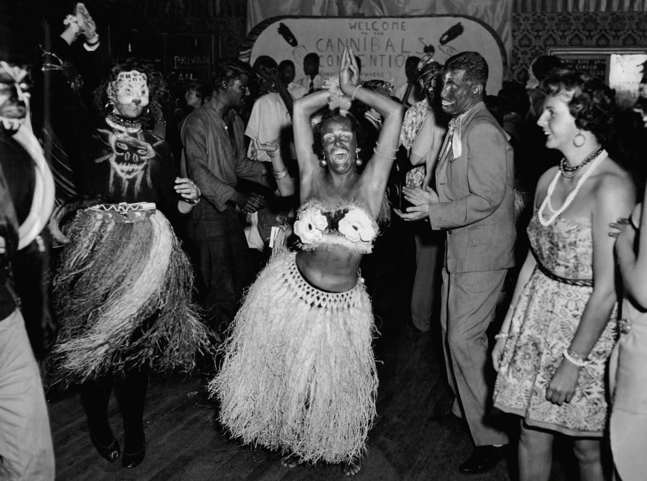#33 African ball at Le Condor Club in Wardour street Soho London 16 Nov 1956.