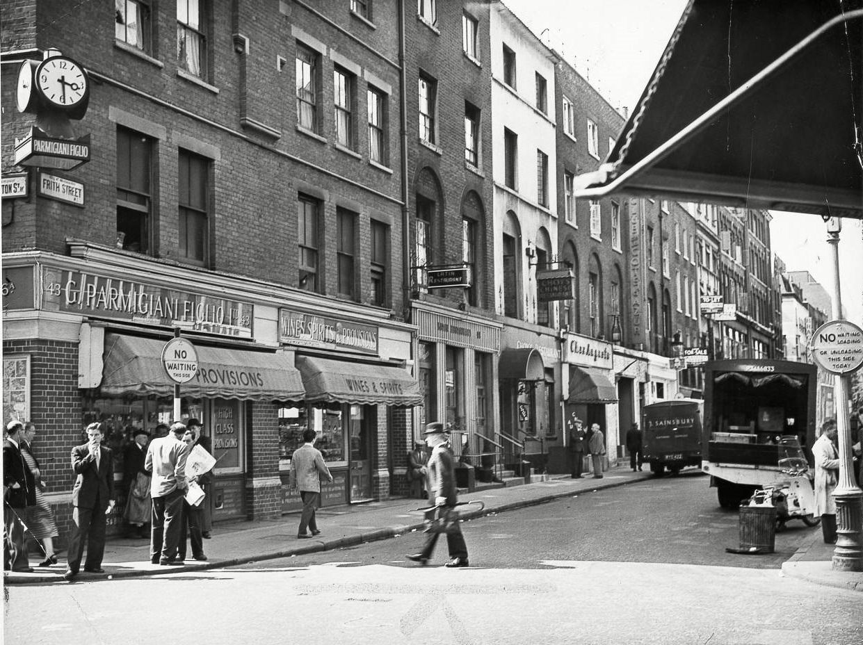 #36 G Parmigiani Figlio Ltd delicatessen, Soho, 29 Jul 1956