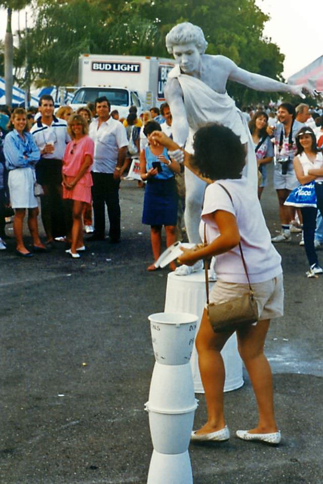 #1 Street performer, SunFest, West Palm Beach, 1987