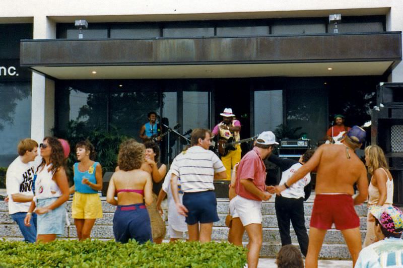 #7 People dancing to band, SunFest, 1988