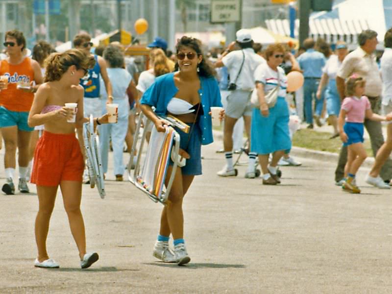 #9 Two Ladies strolling, SunFest, 1988