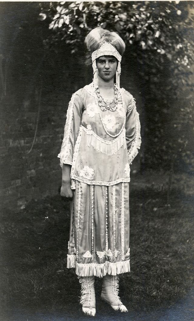 #13 Dressed as a Red Indian woman