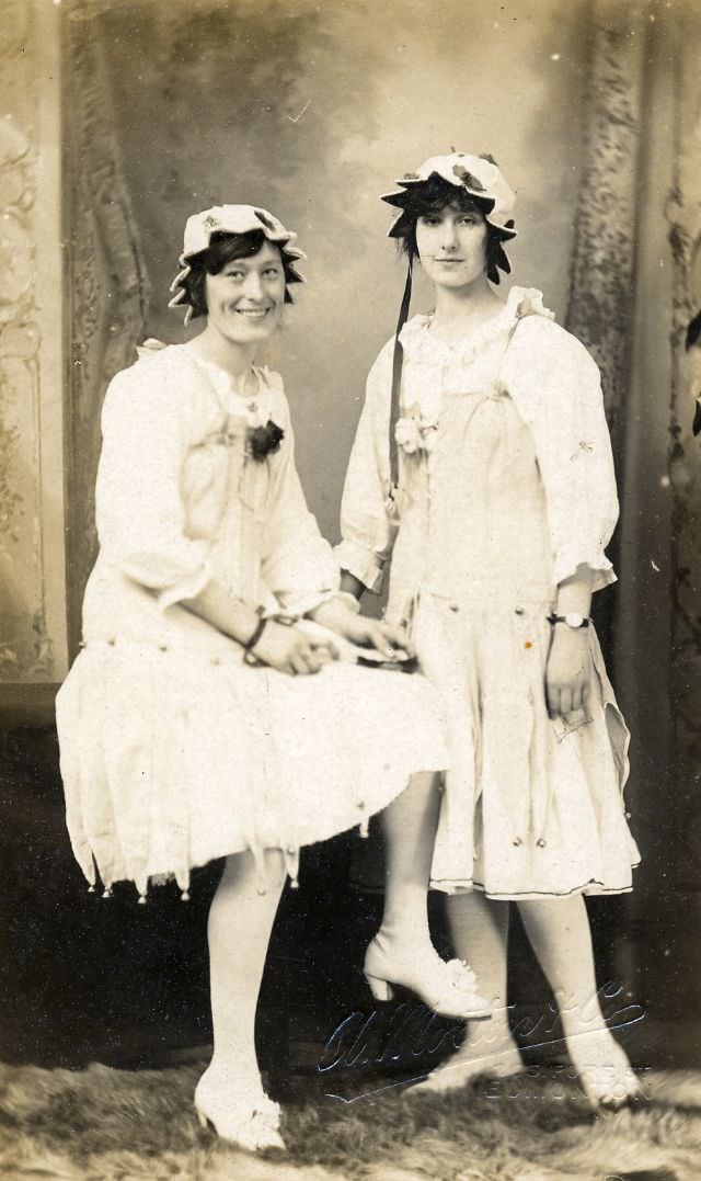 #41 Two girls dressed up as rose buds