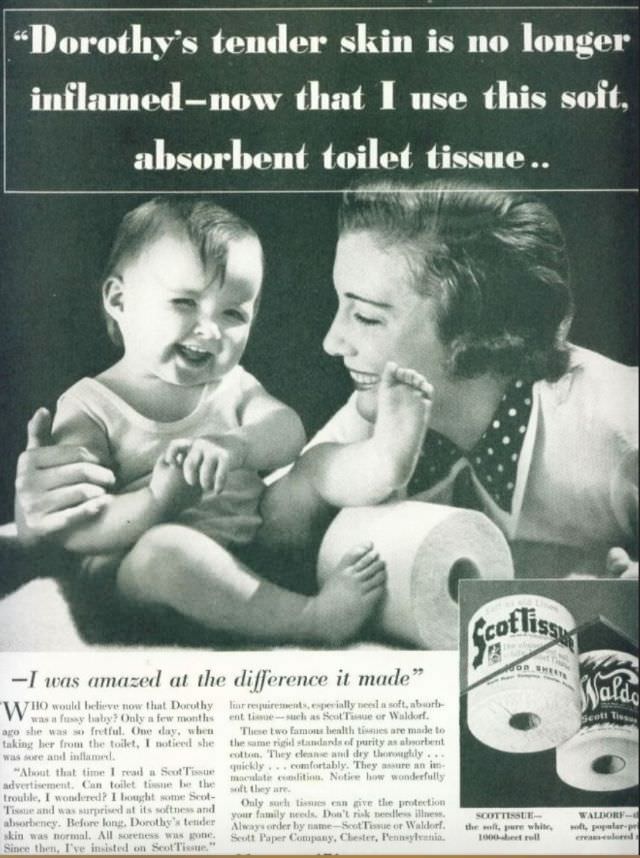 Dorothy’s tender skin is no longer inflamed because of the right toilet papers.