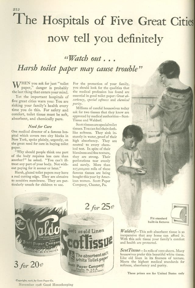 Harsh toilet paper may cause toruble.
