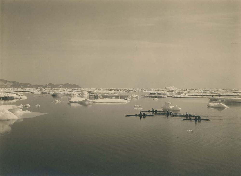 #1 Kayakers near Ammassalik, 1890s