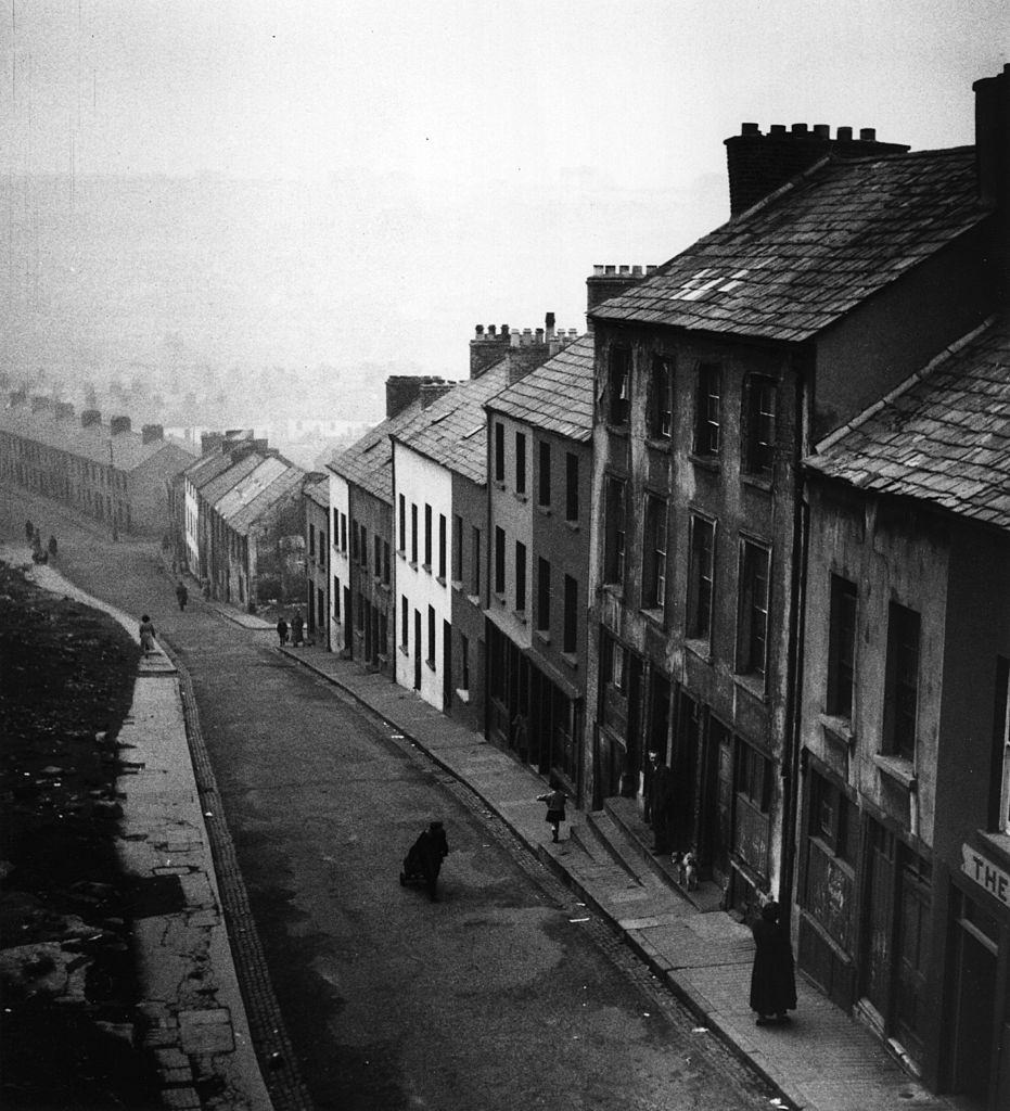 #57 A residential street in Belfast, 1955.