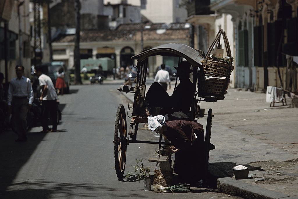 #41 On a street in Cholon Chinatown in Saigon, 1961