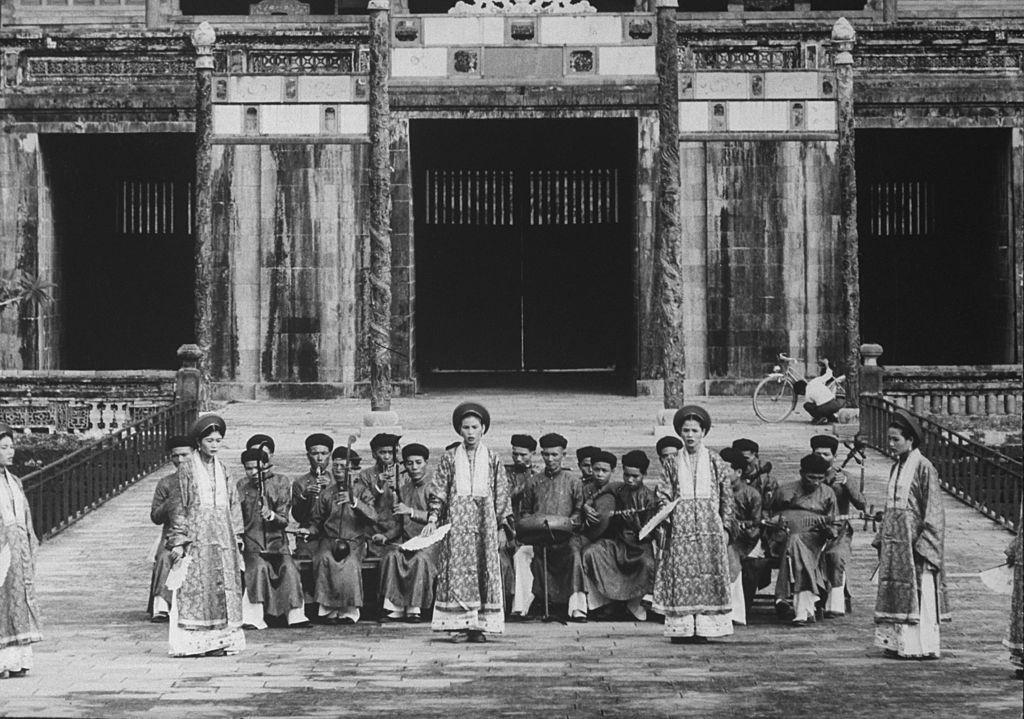 #31 Traditional dancers performing in the one-time Imperial city of Hue, 1961.