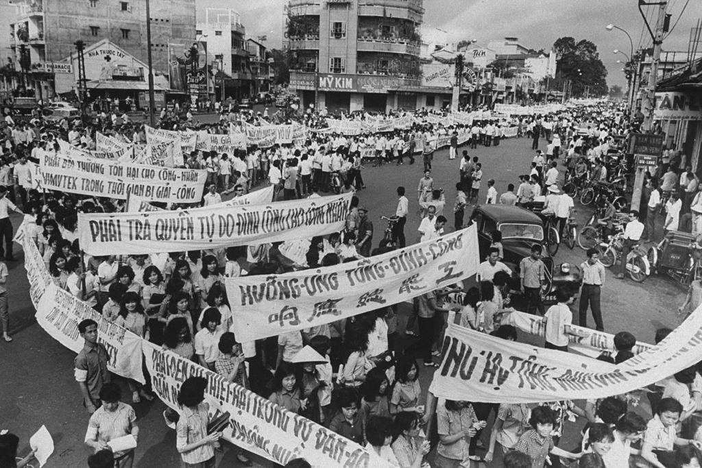 #54 48 hour strike in Saigon sponsored by the Council of Unions, 1964.