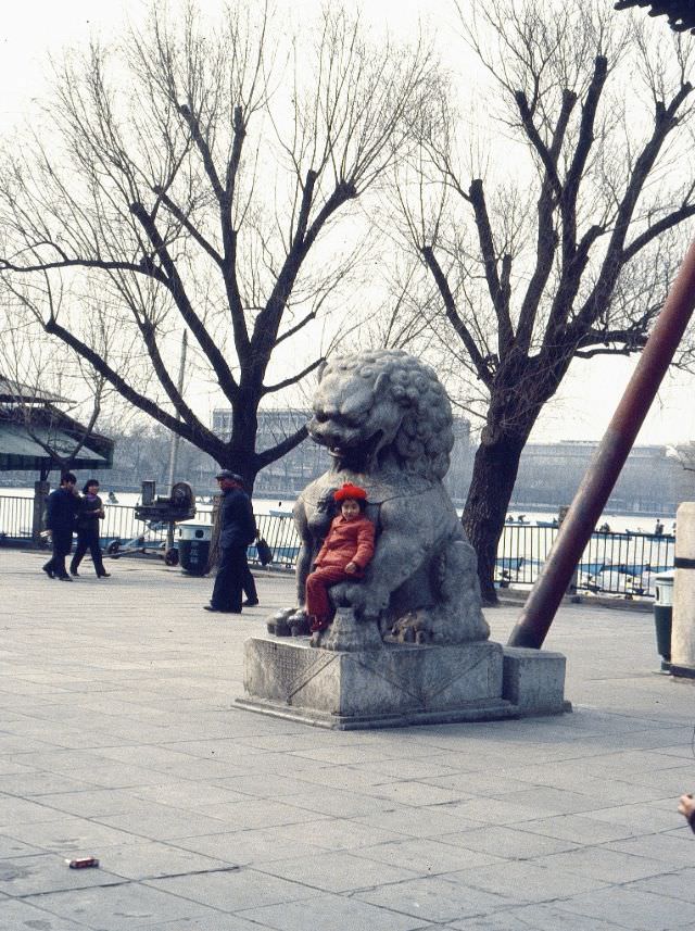 #16 Child with stone lion, Beihai Park