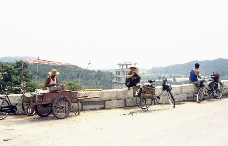 #22 Fruit vendors near dam, probably the dam on the trip to the Ming tombs and Great Wall at Badaling