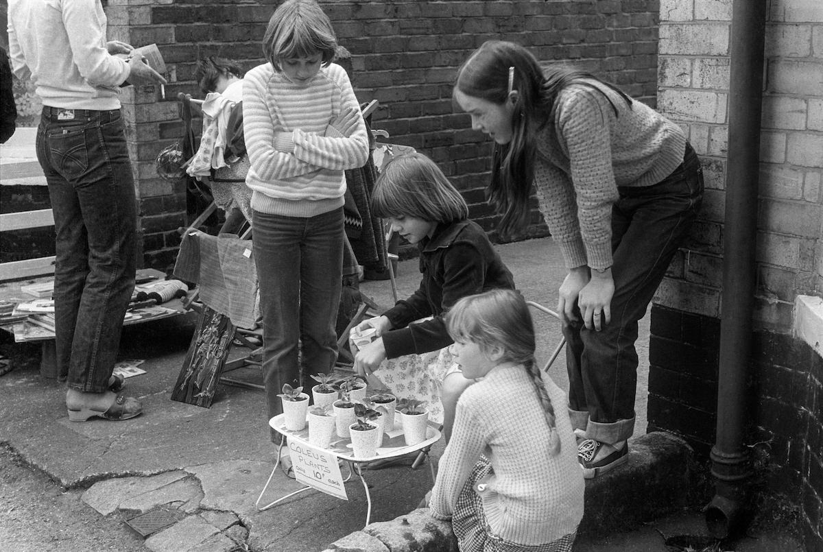 #9 Childrens sale on street, North Hull, 1981