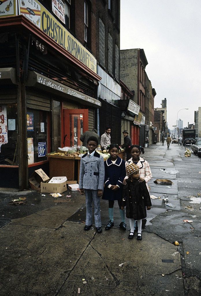 #3 Fourchildren in their Sunday best, Brooklyn, 1973.